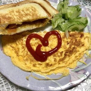 カレーの残りと食パンで♪簡単焼きカレーパン♡